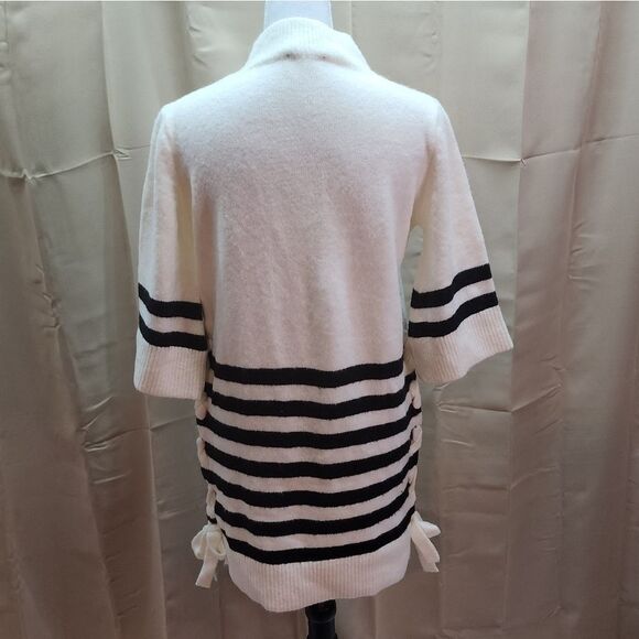 Anthropologie COA White and Black Striped Sweater Dress Size Small (COA sz 1) - Picture 8 of 9